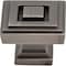Jeffrey Alexander 1-1/4" Overall Length Brushed Pewter Square Delmar Cabinet Knob 585L-BNBDL - alternate 2